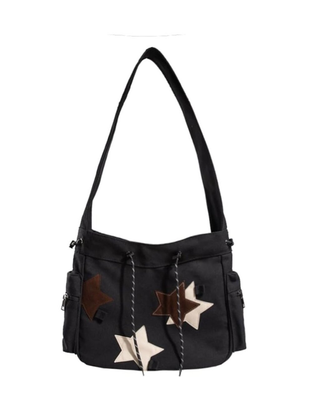 Cute Messenger Bag Canvas Shoulder Bag Star Crossbody Purse Y2K Tote Bag Kawaii
